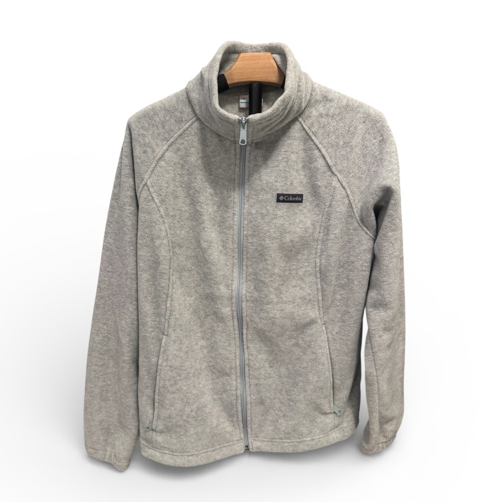 Columbia Heather Gray Fleece Jacket sz XL